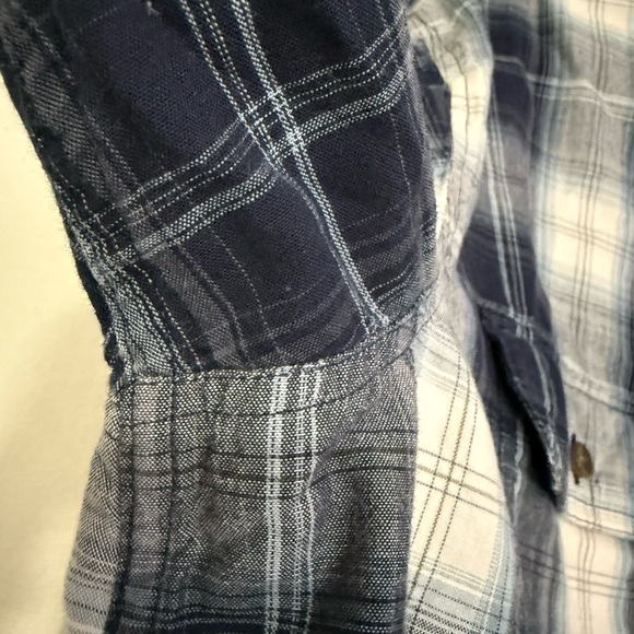 Carhartt Men's Dark Teal Plaid Button Down Shirt - Picture 5 of 7